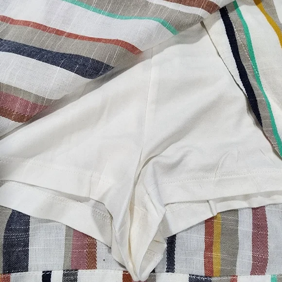 Free People Catalina Pastel Earth Tone Striped Skort Size US 12 - Picture 2 of 6